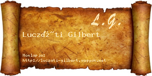 Luczáti Gilbert névjegykártya